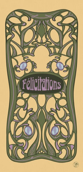 Carte de correspondance "Félicitations"