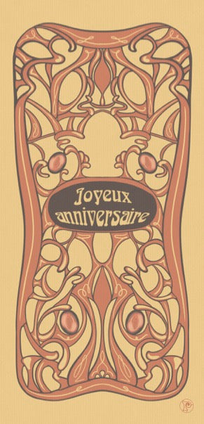 Carte de correspondance "Joyeux anniversaire"