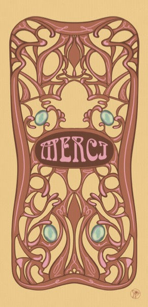 Carte de correspondance "Merci"