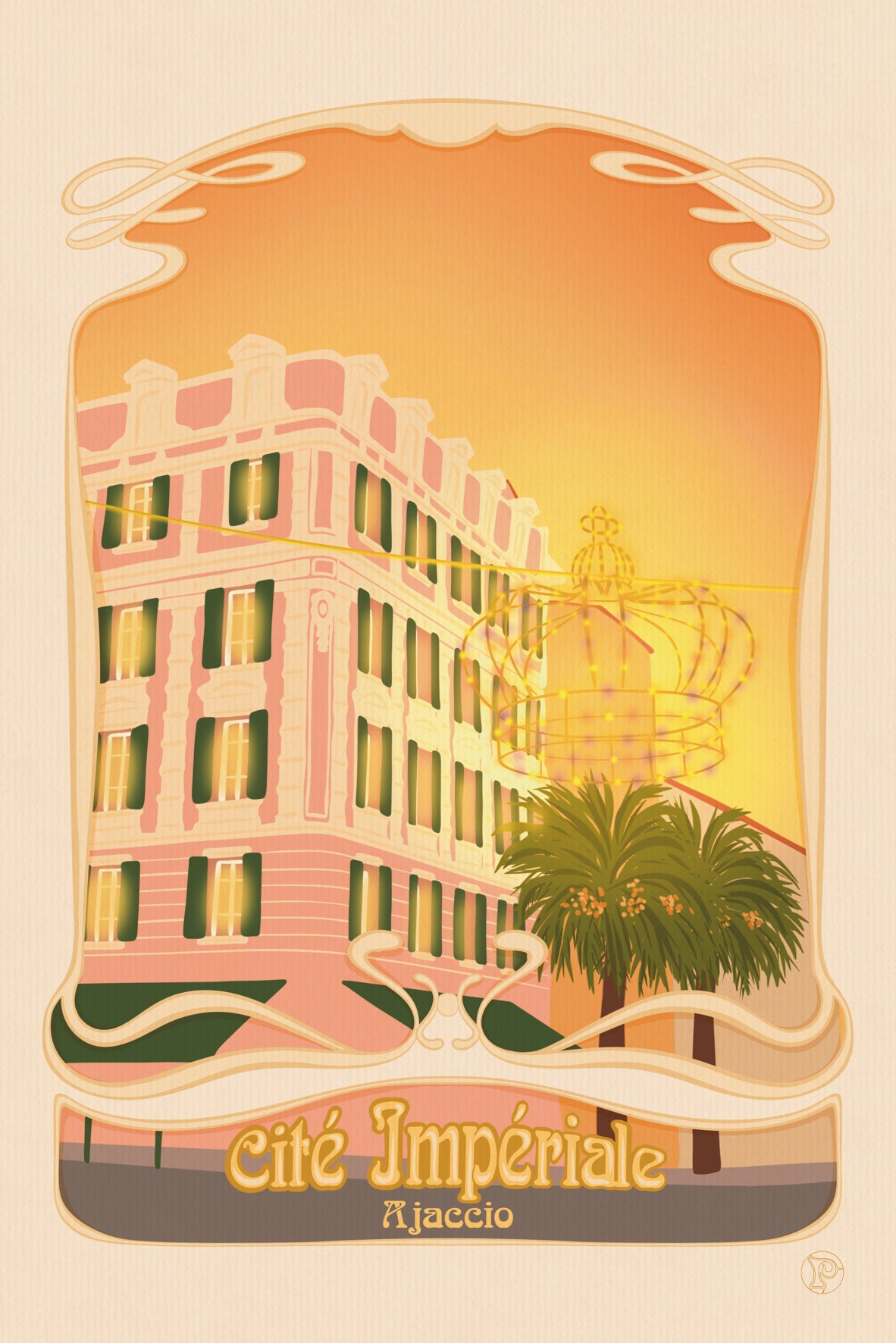 Carte illustrée Cité Impériale - Ajaccio