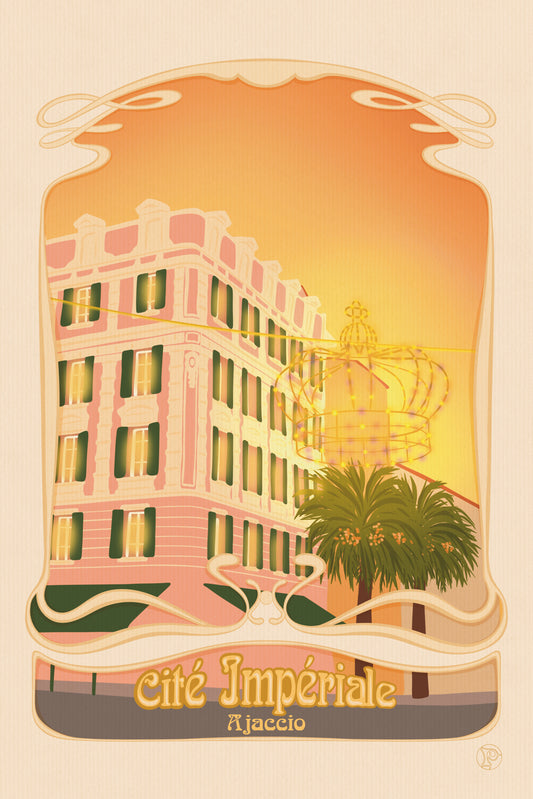 Carte illustrée Cité Impériale - Ajaccio