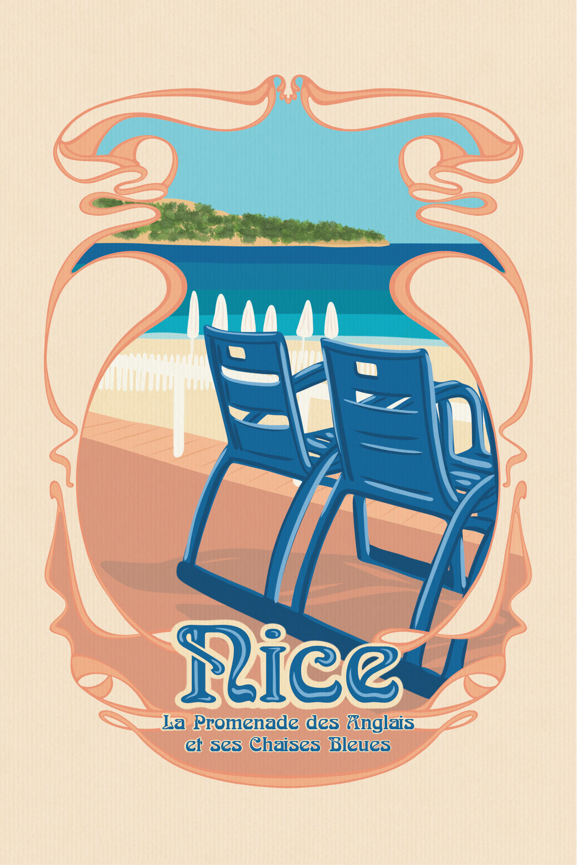 Carte illustrée "Nice"