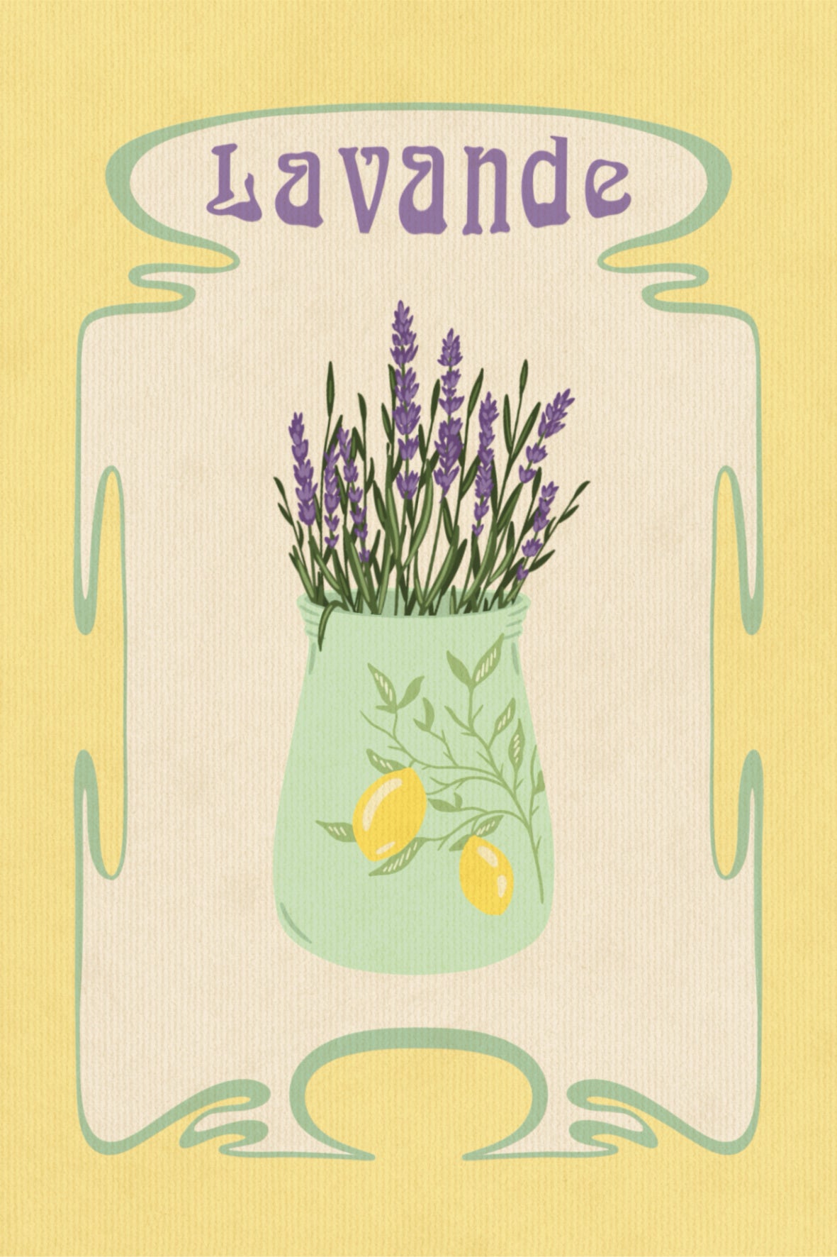 Carte illustrée "Lavande"