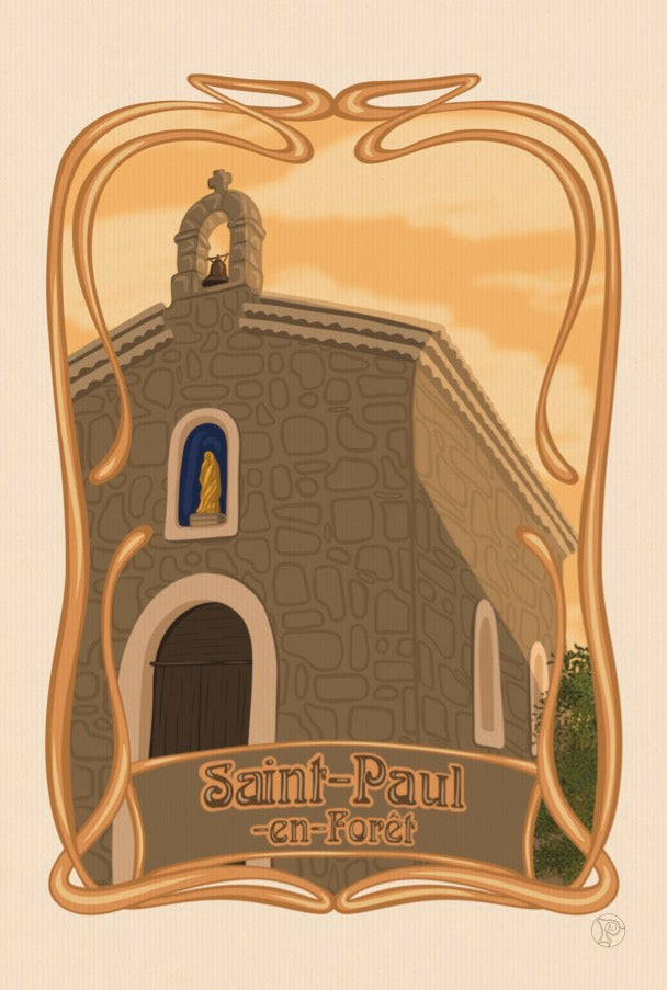 Carte illustrée "Saint-Paul-en-Forêt"
