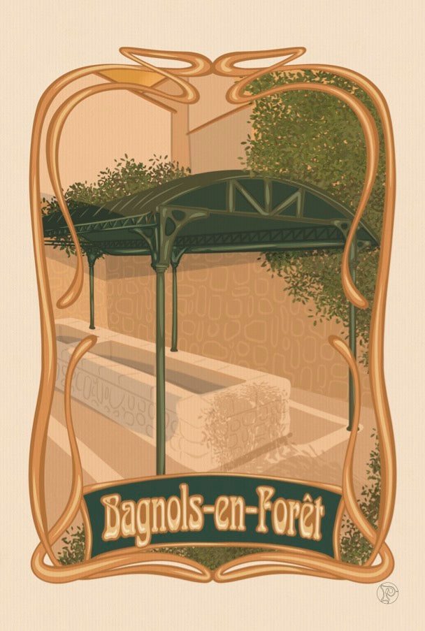 Carte illustrée "Bagnols-en-Forêt"